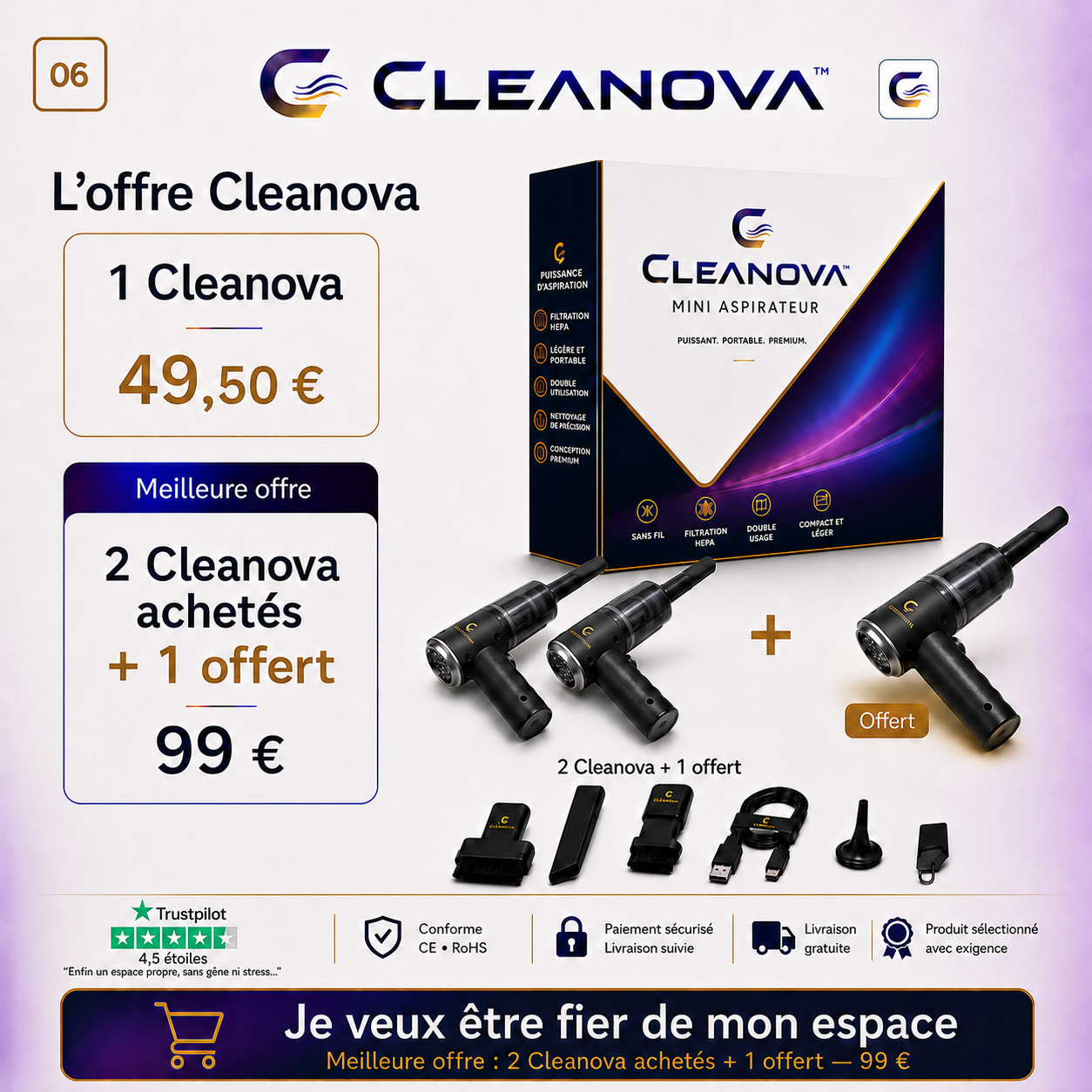 Aspirateur — Cleanova™